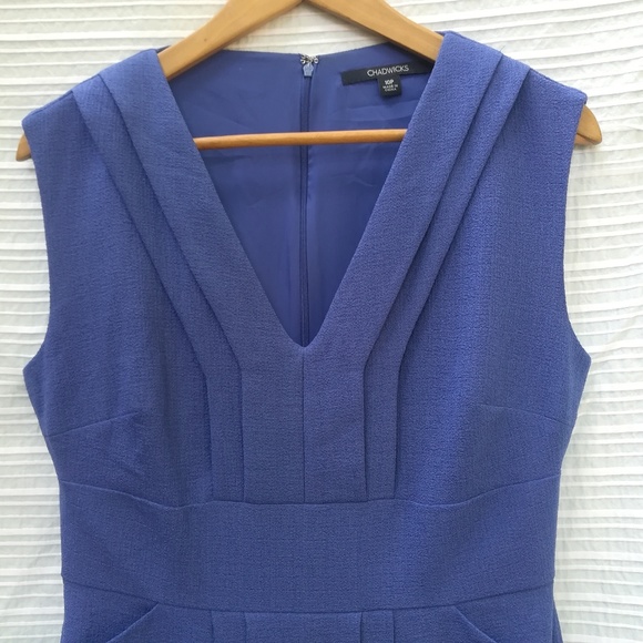 Chadwicks Periwinkle Cocktail Sheath Dress - Picture 2 of 5